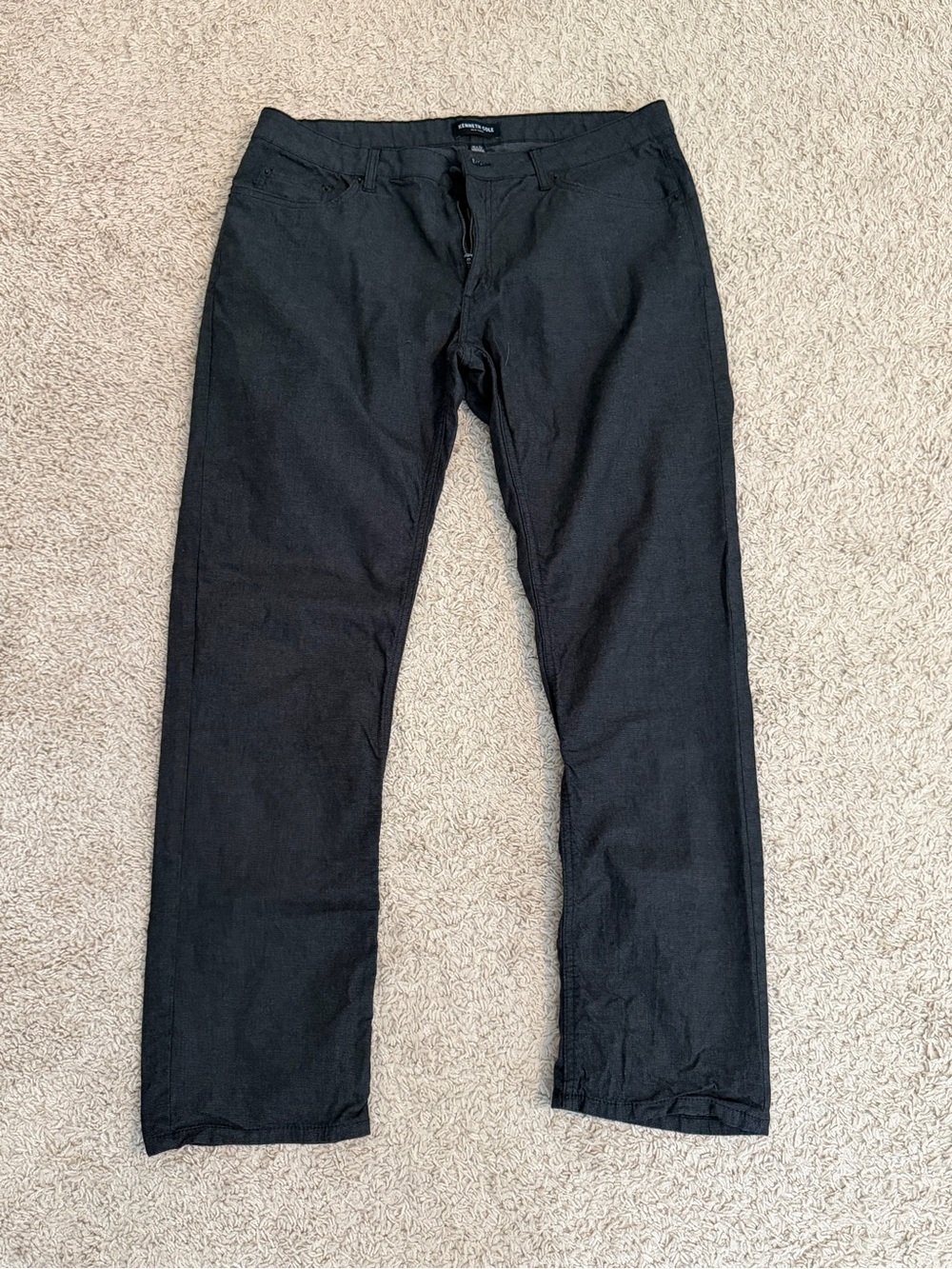 Kenneth Cole Men's Black Straight Jeans
